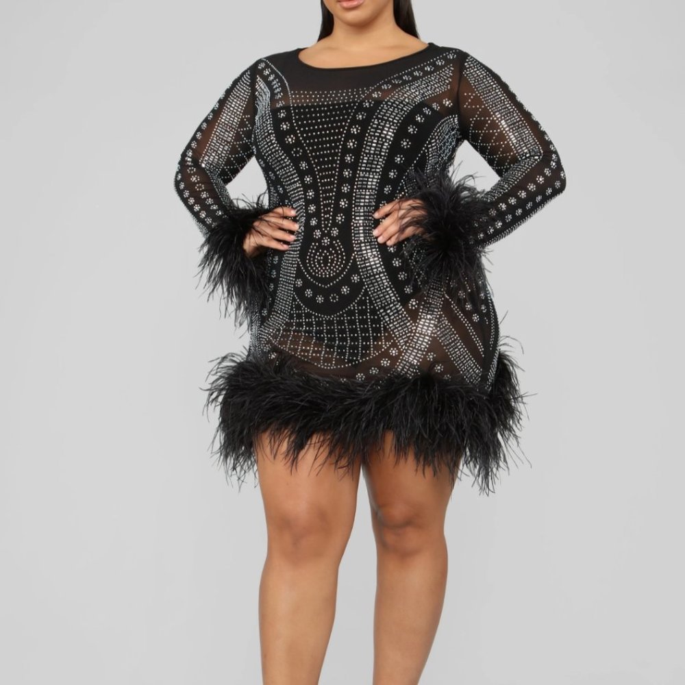 Rhinestone mini dress